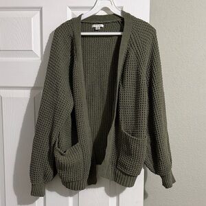 American Eagle Outfitters Forest Green Knit Cardigan